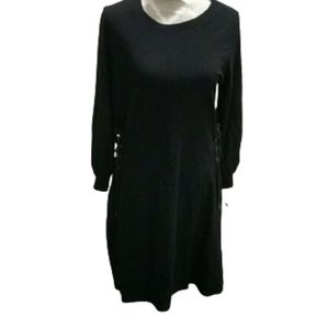 NWT maple black Jersey dress tie up sides